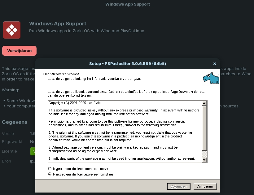 Zorin WindowsAppSupport Install