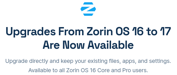 Upgrade Zorin16to17